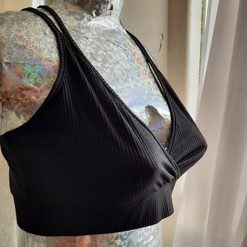 Rosegal Flirty Appliqué Razor Back Bralette 1X - Picture 2 of 11